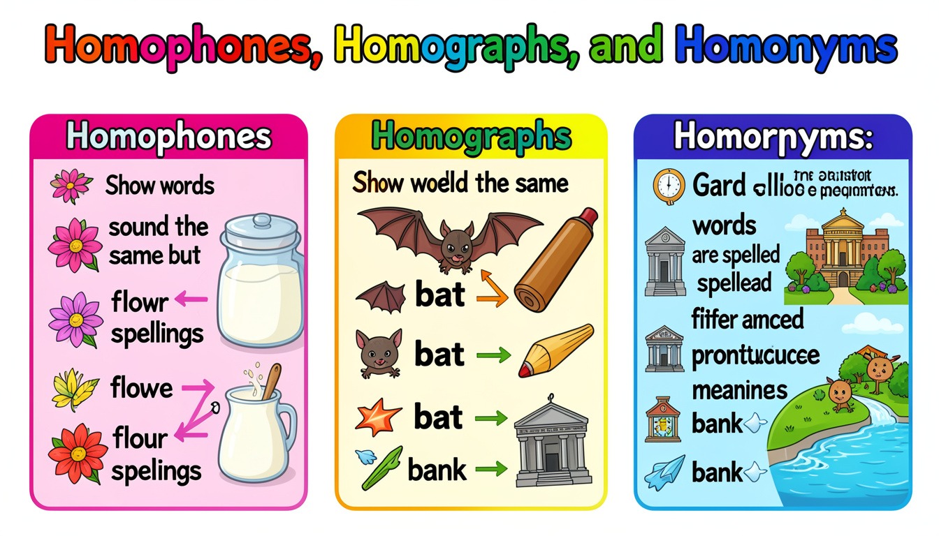 Homophones, Homographs, and Homonyms