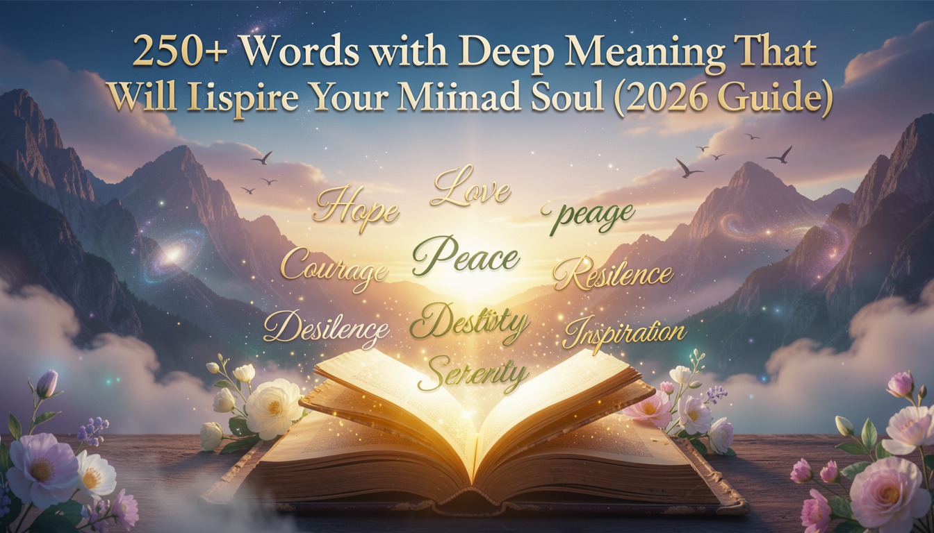 250+ Words with Deep Meaning That Will Inspire Your Mind and Soul (2026 Guide)