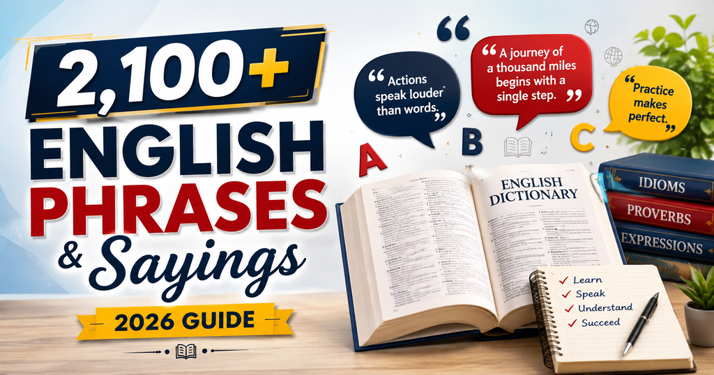 Over 2,100 English Phrases And Sayings(2026)