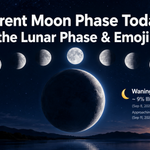Current Moon Phase Today🌙: Find the Lunar Phase & Emoji (2026)