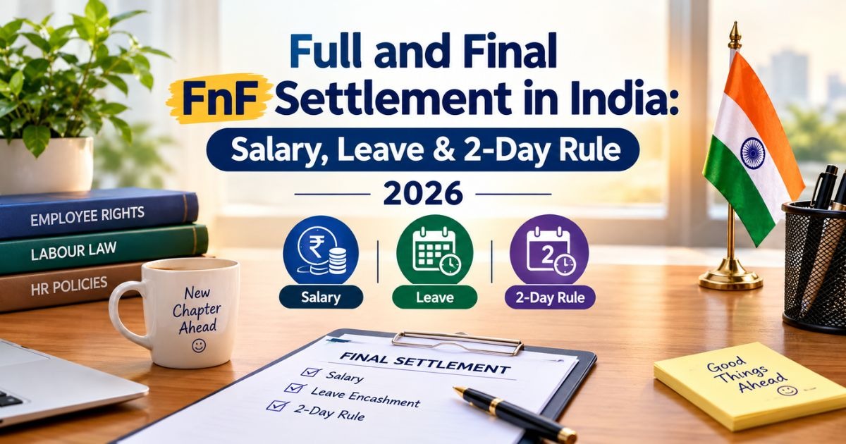 Full and Final FnF Settlement in India: Salary, Leave & 2-Day Rule 2026