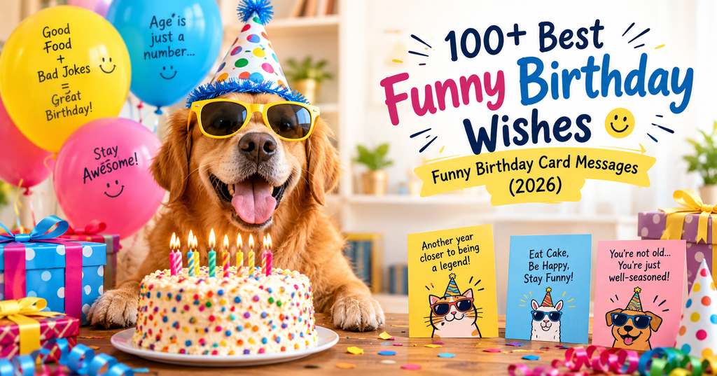 100+ Best Funny Birthday Wishes | Funny Birthday Card Messages (2026)