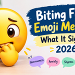 Biting Finger Emoji Meaning: What It Signals 2026