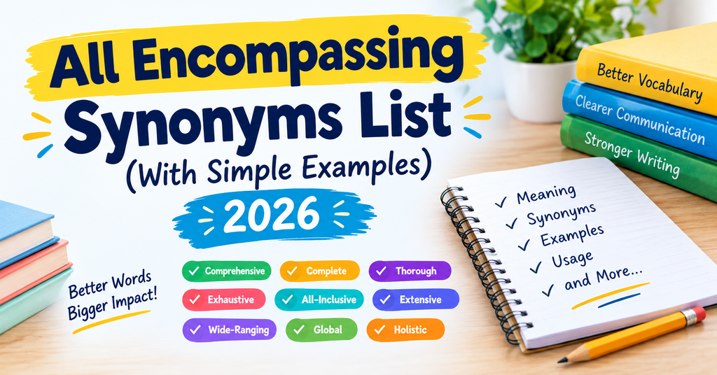 All Encompassing Synonyms List (With Simple Examples) 2026
