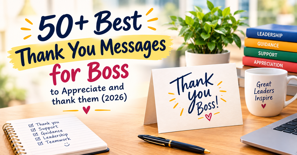 50+ Best Thank You Messages for Boss to Appreciate and thank them (2026)