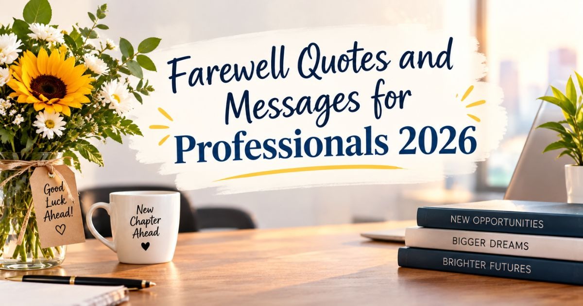 Farewell Quotes and Messages for Professionals 2026