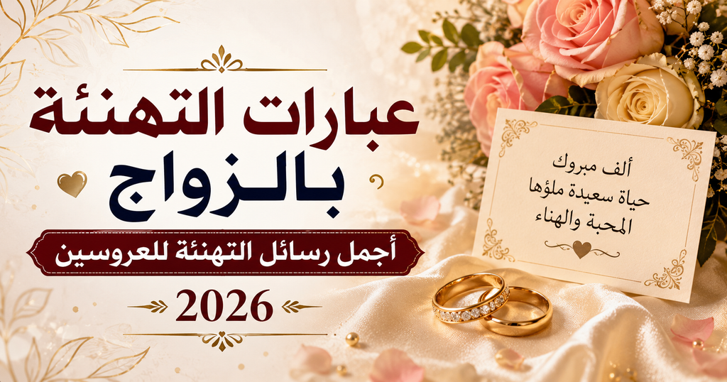 عبارات التهنئة بالزواج: أجمل رسائل التهنئة للعروسين 2026