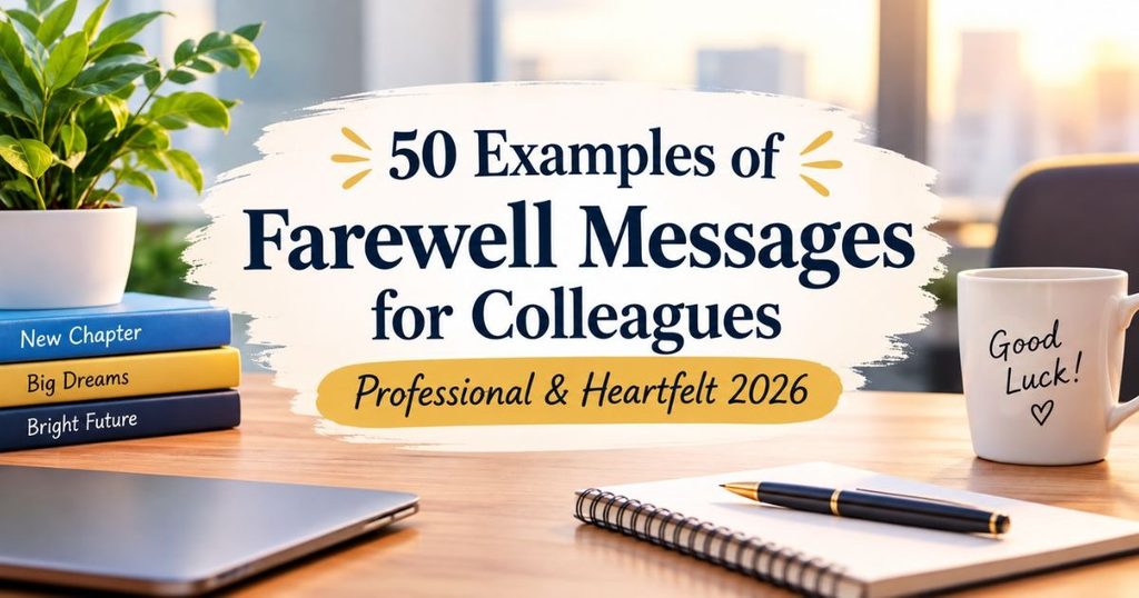 50 Examples of Farewell Messages for Colleagues Professional & Heartfelt 2026