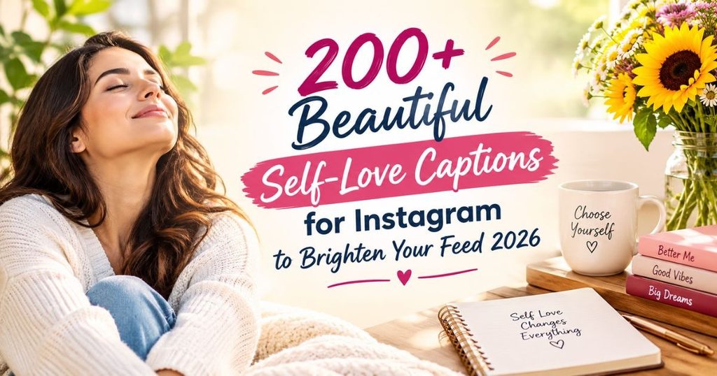 200+ Beautiful Self-Love Captions for Instagram to Brighten Your Feed 2026