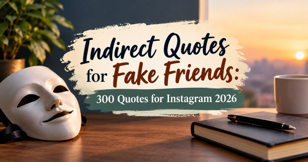 Indirect Quotes for Fake Friends: 300 Quotes for Instagram 2026