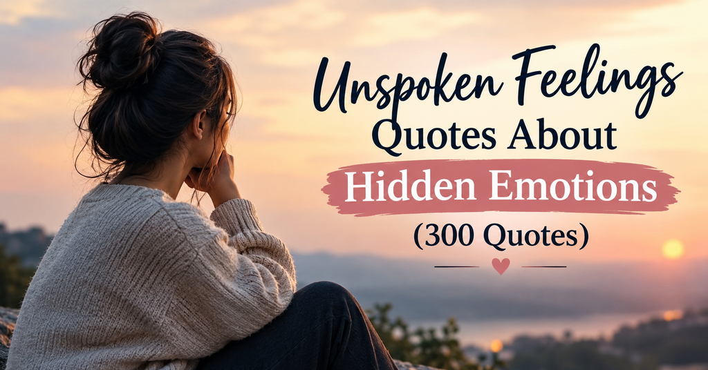 Unspoken Feelings Quotes About Hidden Emotions